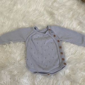 Kids Baby Boys’/Girls’ Knitted Romper Jumpsuit Long Sleeve Onesie Bodysuit